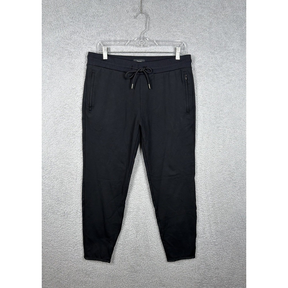 THEORY Demir SW Jogger Sweatpants Mens Size M Black Stretch Tech Knit